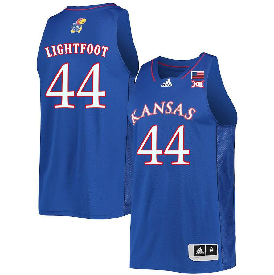 Men #44 Mitch Lightfoot Kansas Jayhawks College Basketball Jerseys Sale-Royal